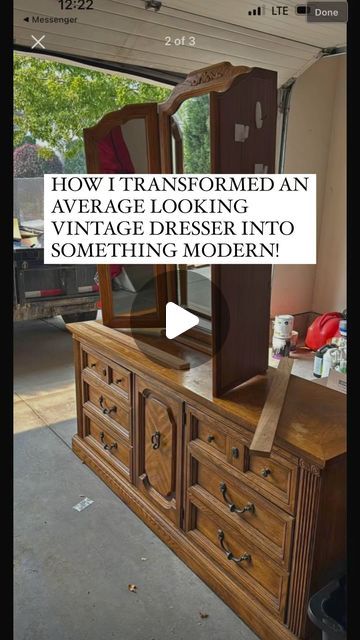 Abisha Laheeb | Vintage and Antique Furniture on Instagram: "From average looking vintage piece to a modern, clwan and fresh looking one! 
Hit that follow butt for more vintage makeovers! 
Questions? 
Comment below! 

#vintagemakeover #vintagefurniture #modernfurniture #flippingfurniture #furnitureflip #painteddresser #thecueatedattic #moderninterior #modernhomes" Peel And Stick Furniture Makeover, Vanity Dresser Ideas Bedroom, Diy Dresser Flip, Nightstand Before And After, Vintage Dresser Decor Ideas, Dresser Before And After, Refurbishing Old Furniture, Furniture Before And After, Old Furniture Makeovers Wood