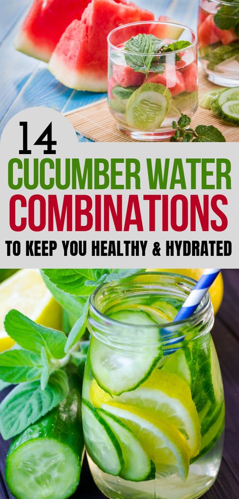 Water Combinations, Cucumber Water Recipe, Fruit Water Recipes, Cucumber Infused Water, Lemon Water Health Benefits, Lemon Juice Benefits, Fruit Infused Water Recipes, Flavored Water Recipes, Hot Lemon Water