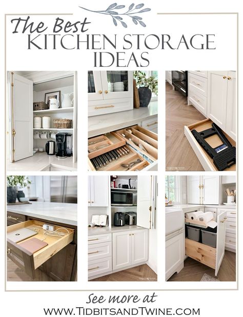 Here's a look at 10 kitchen cabinet storage ideas to make the most of your space, from pull-out shelves to hidden drawers. By thinking ahead about how you’ll use your kitchen, you can design a cabinet layout that fits your needs and keeps everything easily accessible. Inner Cabinet Ideas, Kitchen Cabinet Space Saving Ideas, Best Home Storage Ideas, Practical Kitchen Cabinets, Best Kitchen Island Storage Ideas, New Home Cabinet Ideas, Under Range Storage, Storage In Island Kitchen, Kitchen Drawer Configuration