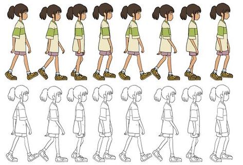 walk-cycle13 Character Design, Walking, Walk Cycle, Animation Reference, Character Design References, Design Collection, Animation Art, Flowers In Hair, To Draw