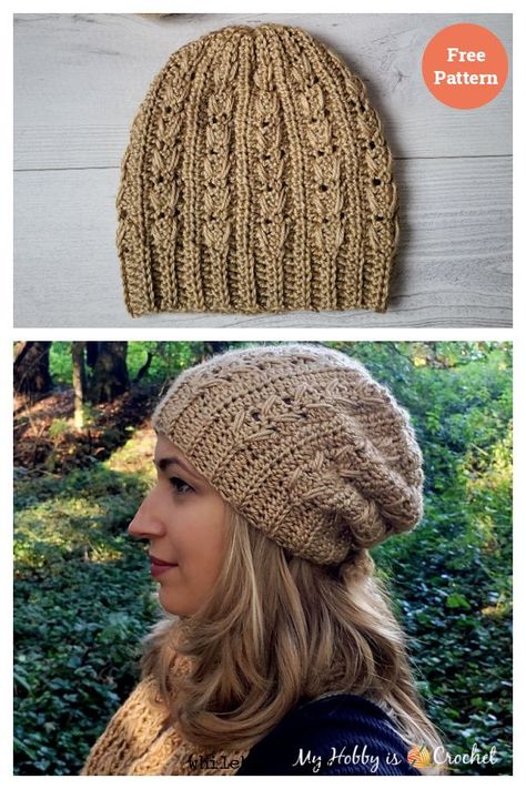 Wheat Hat Free Crochet Pattern Snowy Wheat Crochet Hat, Crochet Women Hats Free Pattern, Free Crochet Winter Hat Patterns, Solid Color Crochet, Crochet Hats Free Pattern Ladies, Crochet Baby Hats Free Pattern, Crochet Baby Cap, Crochet Caps, Dog Hats