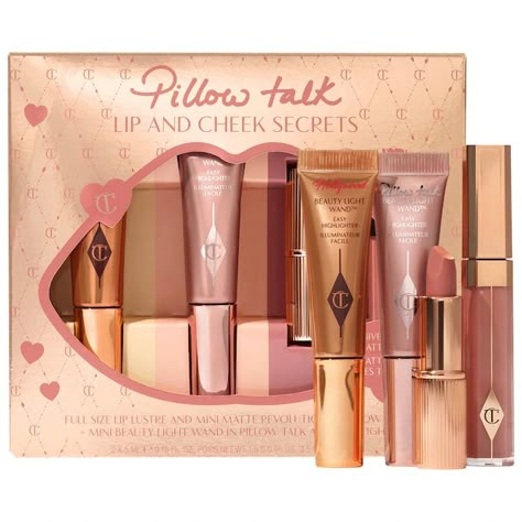 Pillow Talk Lip and Cheek Secrets Set - Charlotte Tilbury | Sephora Nina Secrets, Charlotte Tilbury Pillow Talk, Sephora Sale, Sephora Favorites, Batons Matte, Travel Size Beauty Products, Hydrating Lip Gloss, Power Of Makeup, Sephora Beauty