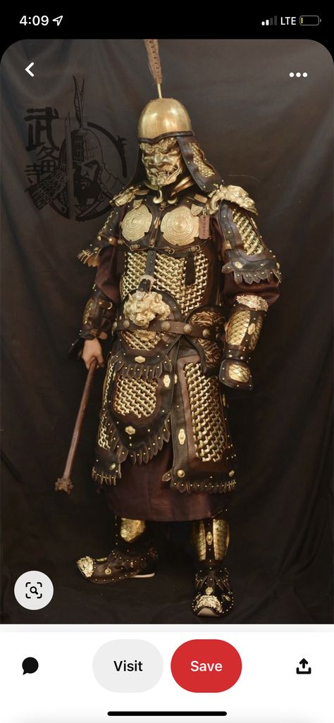 Tang Dynasty Armor, Life In Ancient Egypt, Chinese Armor, Gold Armor, Ren Faire Costume, Japanese Traditional Clothing, Chinese Warrior, A Knight's Tale, Historical Armor