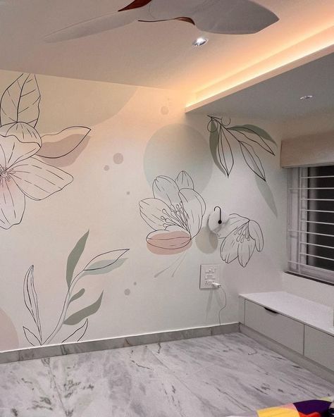 Ideas For Boutique, Pastel Mural, Instagram Mural, Small Room Makeover, Creative Wall Painting, Diy Wall Painting, Murals For Kids, Baby Room Inspiration, Wall Painting Decor