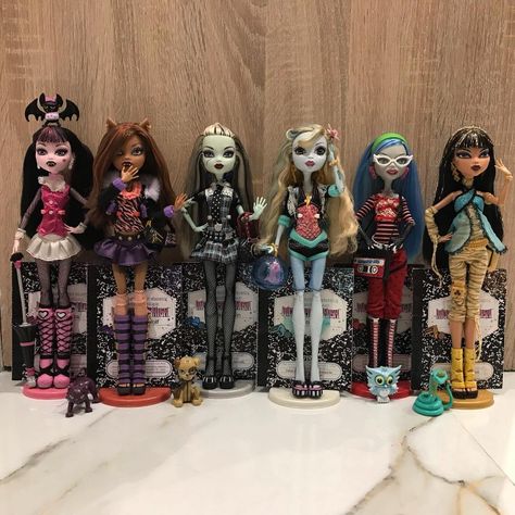 Best Monster High Dolls, Original Monster High Dolls, Old Monster High Dolls, Monster High Display, Monster High Dolls Original, Monster High Dolls Aesthetic, Monster High Doll Collection, Monster High Collection, New Monster High Dolls