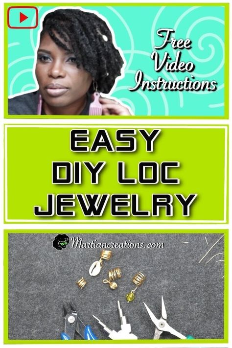 Diy Loc Accessories, Diy Loc Jewelry How To Make, Synthetic Dreads Diy, Diy Loc Jewelry, Locs Jewelry, Dreads Diy, Dreadlock Accessories, Braid Jewelry, Loc Jewelry