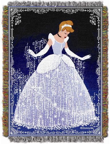 Cinderella Northwest Co. Entertainment Disney Princess Sparkles Tapestry Throw Disney Tapestry, Cinderella Sparkle, Sparkles Dress, Disney Bedding, Girl Nursery Bedding, Vhc Brands, Disney Princess Cinderella, Disney Things, Princess Room