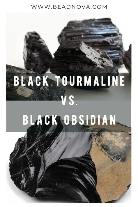 Black tourmaline and black obsidian are the most common gems in jewelry making. It is also believed to provide spiritual healing. Learn more about black tourmaline vs. black obsidian. Black Tourmaline Healing Properties, Black Obsidian Crystal Meaning, Black Obsidian Meaning, Black Tourmaline Meaning, Crystal Encyclopedia, Crystal Knowledge, Tourmaline Meaning, Black Obsidian Jewelry, Occult Knowledge