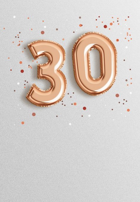 30th Birthday Balloons, Birthday Invitation Design, Happy Birthday Png, Happy Birthday Art, Greetings Island, 31st Birthday, 30th Birthday Invitations, 30th Bday, Happy 30th Birthday