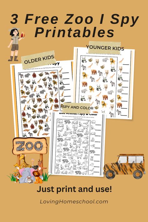 Three versions of Free Zoo I Spy Printables for fun searching for Zoo animals. Different difficulty levels, some in color and some to color. Scramble Words, Word Search Printables, Memory Match Game, Bingo Printable, Holiday Games, Animal Groups, Preschool Science, Zoo Animal, Preschool Themes