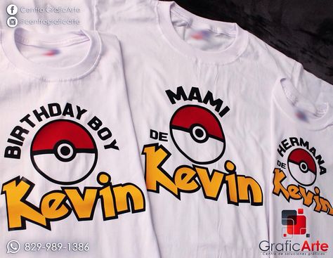 T-shirt personalizado #pokemon #pokemontshirt #tshirtpokemon #pokemonbirthday #pokemonbday #pokemonlover #art #pokemons #pokemonfriends #kids #pokemonart #camisetaspokemon #camisetaspersonalizadas #pokemondesign #diseñopokemon #cumpleañospokemon #cumpleaños #felizcumpleaños #pokemonkids 100 Días De Clases, Pokemon T, Pokemon Party, Pokemon Birthday, Birthday Shirt, 5th Birthday, Holiday Ideas, Birthday Shirts, Pikachu