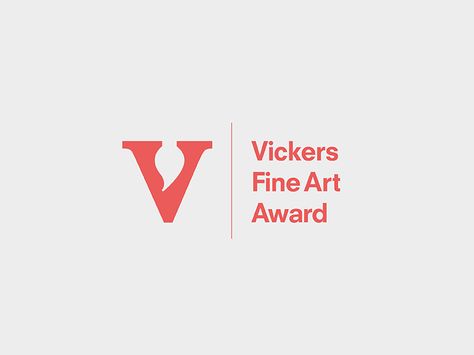 A little negative space logo for the Vickers Fine Art Award by Chris Redshaw Award Logo Design Inspiration, Logo Awards Design, Awards Logo Design Inspiration, Award Branding, Award Logo Design, Fine Art Logo, Medical Logos Inspiration, Art Negative Space, Award Logo