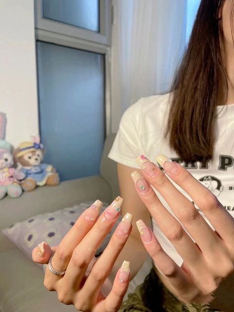 Summer Gradient, Blush Nails, Pretty Gel Nails, Really Cute Nails, Soft Nails, Kawaii Nails, Manicure Y Pedicure, Dream Nails, Funky Nails