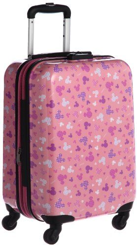 Minnie Mouse pink suitcase Minnie Mouse Suitcase, Disney Suitcase, Minnie Mouse Stuff, Disney Luggage, Pink Suitcase, Mickey Mouse Bag, Disney Purses, Cute Suitcases, Disney Purse