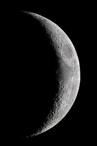 size: 12x8in Photographic Print: Waxing Crescent Moon by John Sanford : Kimora Core, Planet Widget, Mia Core, Waning Crescent Moon, Waxing Crescent Moon, Crescent Moon Art, Visual Vocabulary, Travel Planner Template, Inspiration Wallpaper