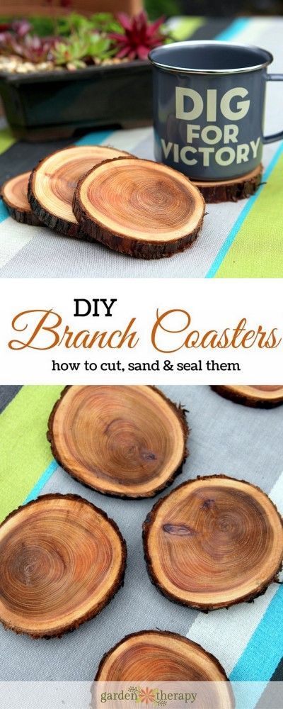 A step by step guide to turning wood slices into coasters! Wood Slice Decor, Turning Wood, Natural Branches, Wood Slice Crafts, Diy Coasters, Wood Plans, Wood Working For Beginners, Cool Ideas, Fine Woodworking