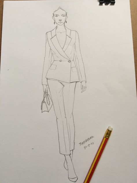 Casual Fashion Design Sketches, Suits For Women Design, Celana Jogger Wanita, Accessories Design Sketch, Women Drawing, Fashion Model Sketch, Fashion Illustration Tutorial, Fashion Illustration Collage, Fashion Design Books