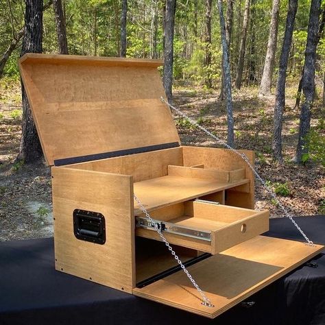 Chuck Box Plans, Camp Kitchen Chuck Box, Camping Chuck Box, Camp Kitchen Box, Outdoor Camping Kitchen, Auto Camping, Trailer Conversion, Chuck Box, Kitchen Box