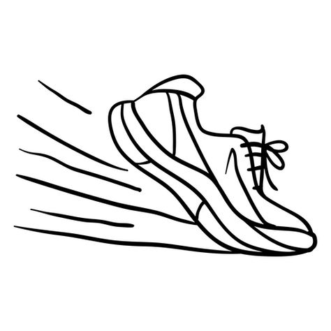 Running sports shoe Running Shoe Illustration, Running Shoe Drawing, Track Drawings, Sport Shoes Drawing, Sports Drawing, Shoe Tattoo, Running Shoes Illustration, Running Shoes Tattoo, Bathroom Drawings