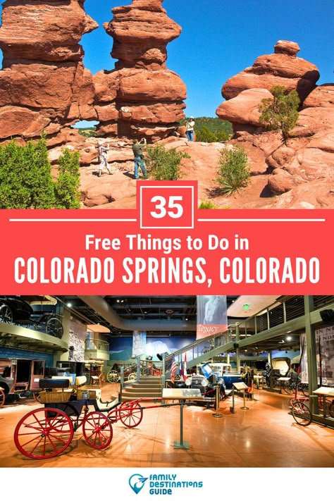 35 Free Things to Do in Colorado Springs, CO What To Do In Colorado Springs, Things To Do In Colorado Springs, Colorado Springs Things To Do, Skiing In Colorado, Colorado Springs Vacation, Colorado Attractions, Colorado Bucket List, Chile Colorado, Things To Do In Denver