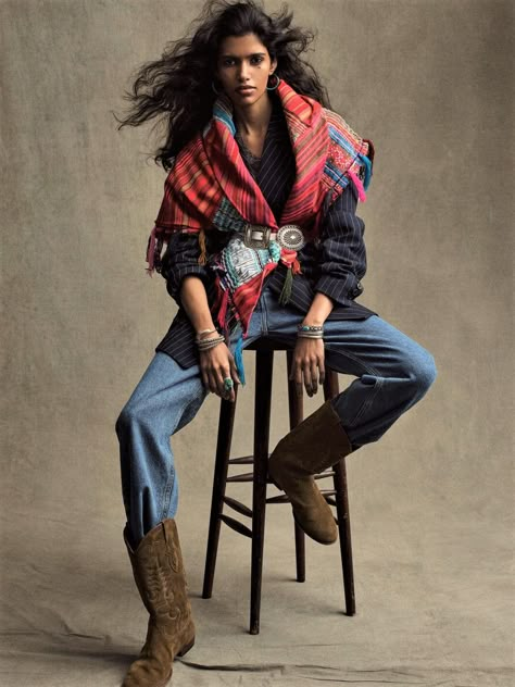 Models Amrit and Pooja Mor are styled by Virginie Benarroch, in global, boho-inspired fashion  for ‘Carnet de Voyage’.. Photographer Gregory Harris is behind the lens for Vogue Paris April 2020. #fashion #style #fashionstyle #boho #bohostyle #globalstyle #prints #fashiontrends #fashionstory #vogueparis #fashionblog #fashionblogger #styleblogger Pooja Mor, Global Boho, Paris April, Valery Kaufman, Afrikaanse Kunst, Vogue France, Vogue Spain, Mode Boho, Western Chic