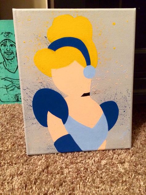 Disney Princess Paintings, Disney Canvas Paintings, Disney Princess Silhouette, Princess Canvas, Princess Painting, Disney Canvas Art, Disney Canvas, Disney Paintings, Princess Silhouette