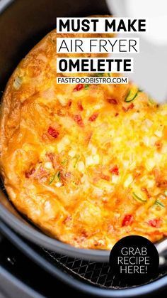 Air Fryer Omelette, Air Fryer Recipes Eggs, Airfryer Breakfast, Air Fryer Recipes Breakfast, Air Fryer Recipes Dessert, New Air Fryer Recipes, Air Fryer Recipes Snacks, Desayuno Keto, Air Fryer Cooking Times