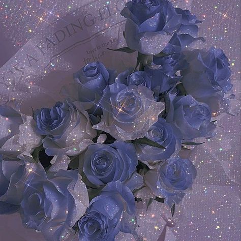 Pretty Flowers Pictures, Blue Roses Wallpaper, Roses Art, Purple Flowers Wallpaper, Arte Do Kawaii, Glittery Wallpaper, Piece Of Advice, Light Blue Aesthetic, Blue Aesthetic Pastel