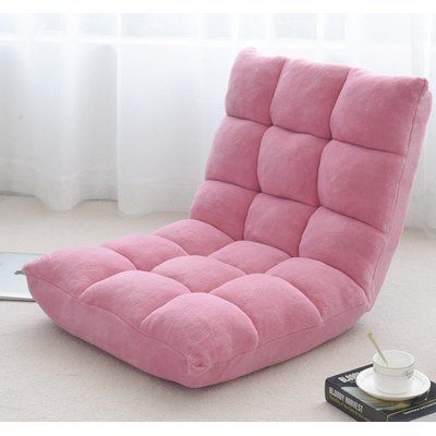 Ebern Designs This Floor Game Chair is perfect for providing great support for reading, meditating, watching tv or playing games. Made with flannel fabric and stuffed with high-density foam, this chair offers comfort and support for floor seating. Perfect for small spaces, this lightweight and versatile chair can be easily moved around and placed on any clean and dry surface. Color: Pink Floor Chairs, Gaming Sofa, Chambre Inspo, Communal Living, Floor Couch, Desain Pantry, Unique Homewares, Game Chair, Apartment Stuff