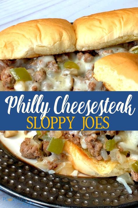 Savory Sandwiches, Easy Sandwiches, Field Meals, Philly Cheesesteak Sloppy Joes, Sloppy Joes Sandwich, Quick Meals To Make, Eat At Home, Fall Recipe, Farm Field