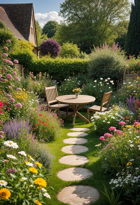 Taman Vintage, Cottage Garden Design, Future Garden, Have Inspiration, Garden Inspo, Backyard Inspo, My Secret Garden, Small Garden Design, Side Yard