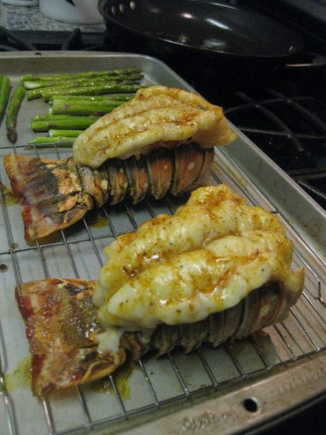 Broiled Lobster Tail Recipe - Followed this to a T and the Lobster turned out tender and mouthwatering! Broiled Lobster Tail, Broiled Lobster Tails, Lobster Tail Recipe, Seafood Ideas, Broil Lobster Tail, Seafood Meals, Affordable Recipes, Lobster Recipes Tail, Lobster Tail