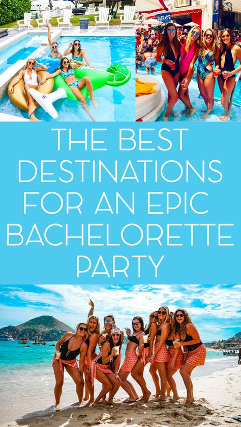 From the USA to Mexico to the Caribbean, these destinations are the BEST of the BEST for a bachelorette party weekend Bachlorette Destinations, Bachelorette Destination Ideas, Bachelorette Locations, Cheap Bachelorette Party, Bachelorette Party Locations, Mexico Bachelorette Party, Mexico Bachelorette, Bachelorette Party Destinations, Bachelorette Party Weekend