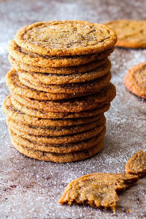 Old Fashioned Chewy Molasses Cookies | Baker Bettie Mom Desserts, Baker Bettie, Ginger Recipe, Chewy Molasses Cookies, Winter Baking, Desserts Snacks, Simply Home, Recipes Baking, Xmas 2024