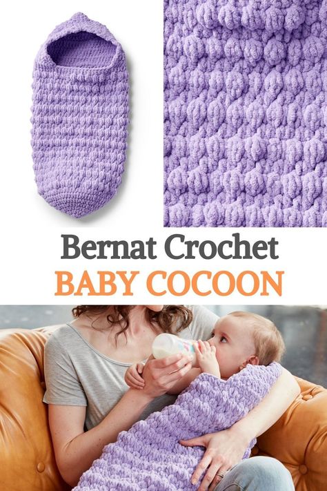 The Bernat Crochet Baby Cocoon is a free pattern from the talented folks at Yarnspirations and as you can see, is perfectly versatile when paired with your favorite colorway of Bernat Baby Blanket Yarn. I know you’re itching to get started so be sure to download the free pattern ASAP. If you’re making a different animal, it will come to life after the cocoon is finished. Baby crochet! Swaddle Sack Pattern, Crochet Baby Sleeping Bag, Crochet Snuggle Sack, Crochet Cocoon Pattern, Baby Sleeping Bag Pattern, Crochet Swaddle, Crochet Baby Cocoon Pattern, Sleeping Bag Pattern, Newborn Cocoon