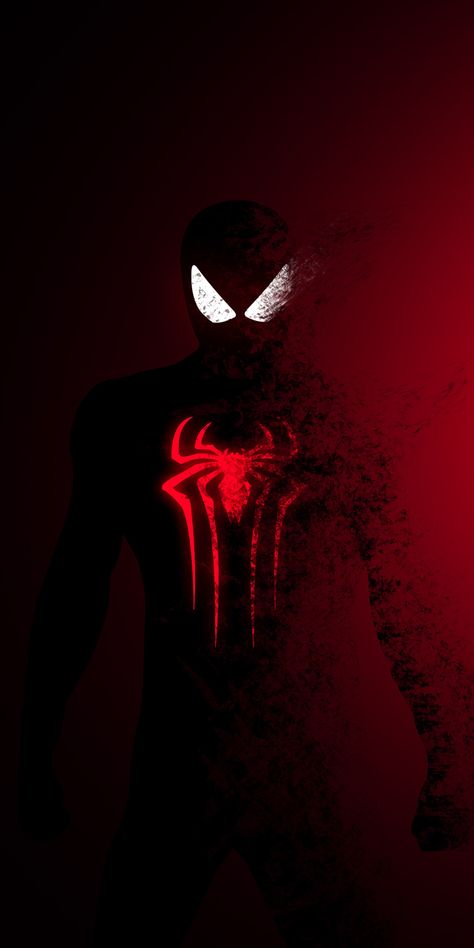 1080x2160 Spider-man, Spider-Man: Far From Home, dark-red, fade effect, art wallpaper Spiderman, Wallpapers, Iphone, Red, Art