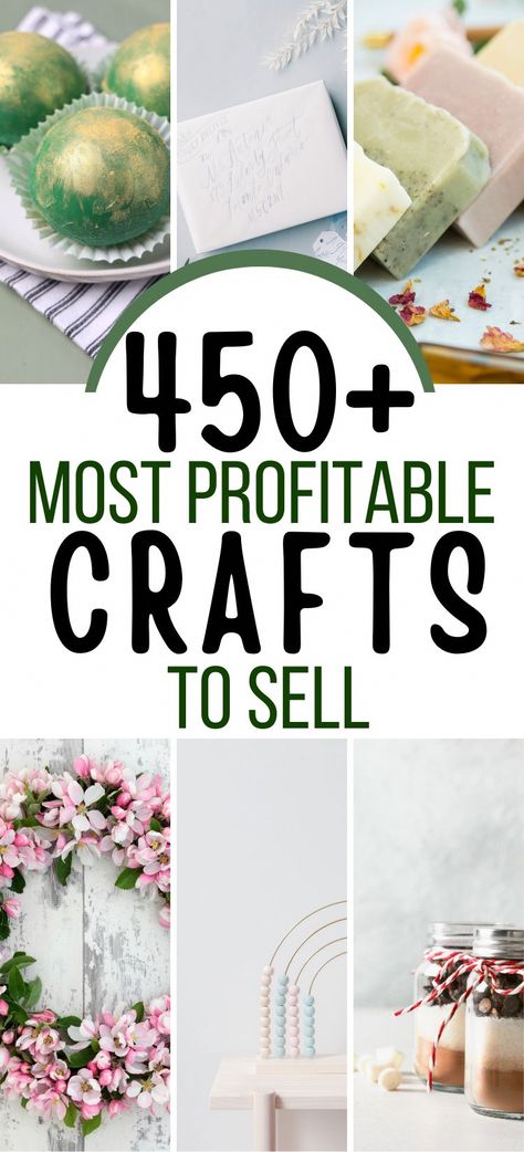 Wondering what are the most profitable crafts to sell this year? Look no further than this epic list of crafts to make and sell from home! Easy Diy Sellable Crafts, Homemade Items To Sell Ideas, Most Popular Crafts To Sell 2024, Vendor Ideas Products, Cheap Things To Make And Sell, Craft Show Crafts, Crafts To Make And Sell 2024, Crafts That Sell 2024, Things That Sell At Craft Shows