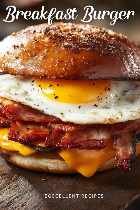 This mouthwatering dish combines the savory goodness of peameal bacon with the delicate, rich flavor of a perfectly fried egg, all nestled within a soft, fresh bun. #Breakfast burger ideas #Breakfast burger recipe #Breakfast burger sauce #Breakfast burger ideas morning #Breakfast burger bowl #Breakfast burger sliders #Breakfast burger patties #Breakfast burger patty #Breakfast burger king #bacon on a bun #chicken bacon ranch buns #bacon bun recipe Burger With Fried Egg, Fried Egg Sandwich Ideas, Breakfast Food Truck Ideas, Breakfast Burger Ideas, Spam And Eggs Breakfast, Bacon Breakfast Ideas, Brunch Burgers, Sliders Breakfast, Burger With Egg