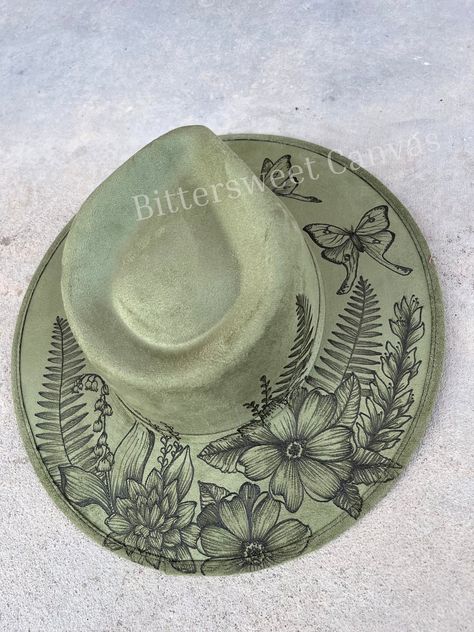 This Fedoras item by BittersweetCanvas has 195 favorites from Etsy shoppers. Ships from Phoenix, AZ. Listed on Jun 26, 2024 Explorer Hat, Custom Made Hats, Country Hats, Sage Green Floral, Felt Cowboy Hats, Light Olive Green, Country Jewelry, Hat Wedding, Leather Craft Projects