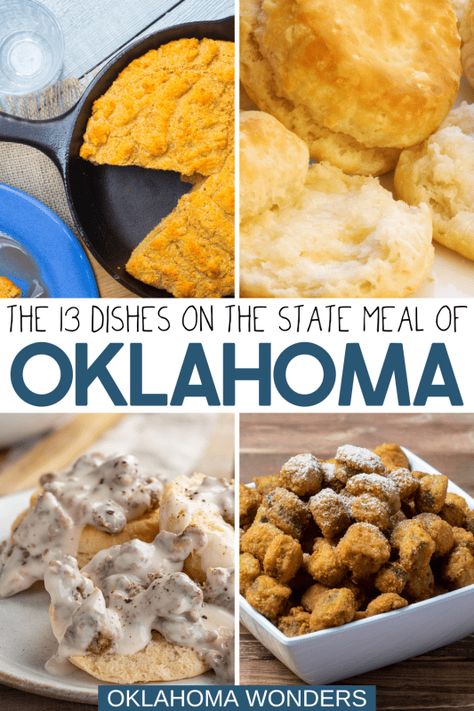 Oklahoma Recipes, American Recipes Dinner, American Cuisine Recipes, Ohio Recipes, State Recipes, 1950s Food, State Fair Food, Oklahoma Travel, State Foods