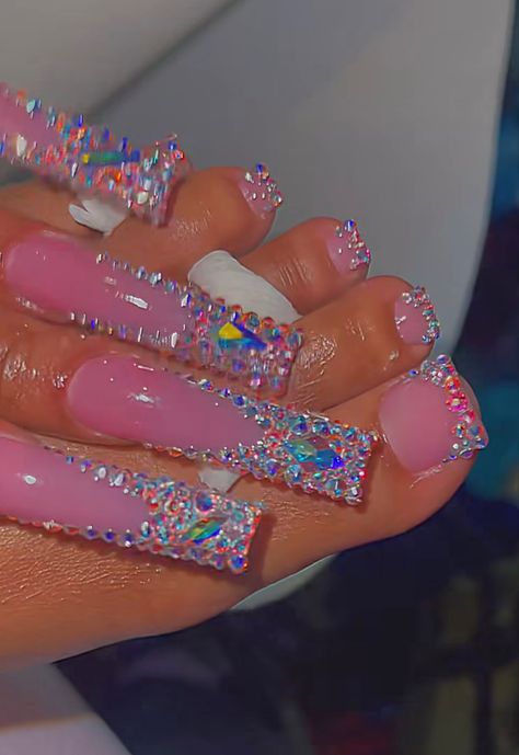 Nail Designs Bling, Matching Nails, Nails Toes, Stilleto Nails Designs, Hot Nail Designs, Acrylic Toe Nails, Acrylic Nail Set, Cute Simple Nails, Baddie Nails