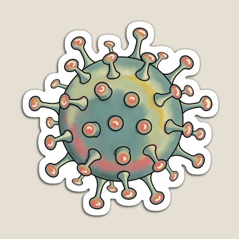 Virus Aesthetic, Biology Project, Cover Page For Project, Science Cartoons, Visual Art Lessons, Science Stickers, Pastel Design, Pastel Designs, Medical Art