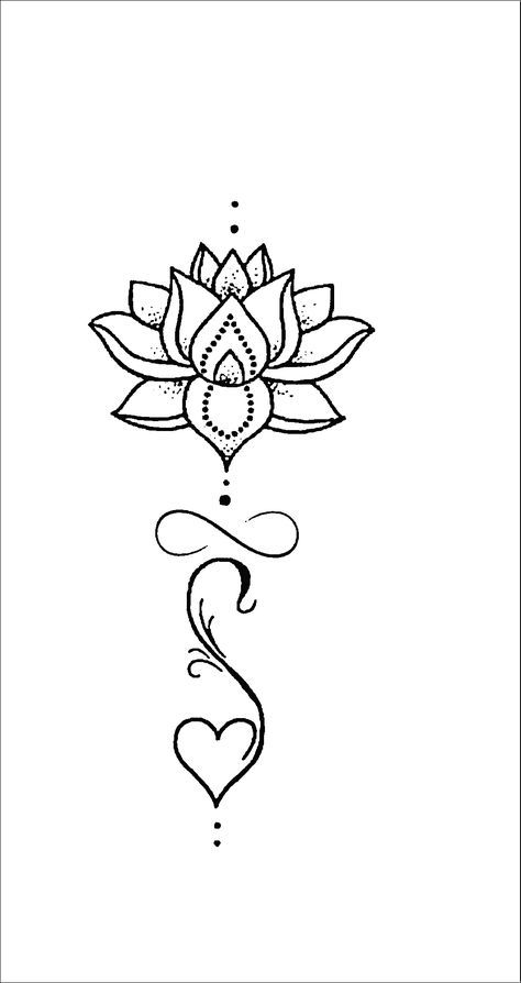 Unalome Tattoo With Heart, Lotus Flower Design Tattoo, Lotus Tattoo Stencil, Tattoo Design Drawings Easy, Unalome Tattoo Female Design, Lotus Tattoo Ideas For Women, Lotus Flower Sketch, Hindu Lotus, Lotus Flower Stencil