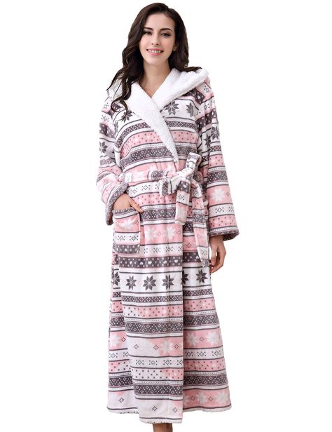 PRICES MAY VARY. 100% Polyester Fleece Material Plus size available Soft and comfortable inner fleece material Adjustable belt and 2 large front pockets Very comfortable to touch and wear. Make it more easy and comfortable when you at home Soft and Warm Robe Bathrobe with Hood Hooded Robe, Comfy Blankets, Sleepwear Dress, Sewing Ribbon, Adjustable Belt, Plus Size Casual, Sleepwear Women, Womens Fall, Long Sleeve Casual