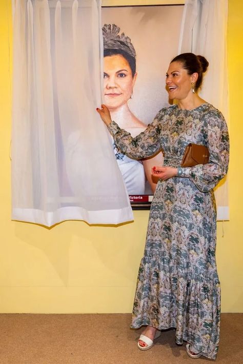 Crown Princess Victoria reacts to new portrait during overseas visit - see photos | HELLO! Princess Victoria Of Sweden, Pre Wedding Party, Prince Daniel, Princess Madeleine, Princess Estelle, British American, Swedish Royals, Crown Princess Victoria, Princess Victoria