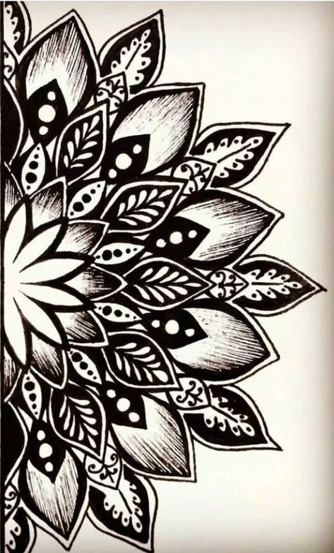 Half Mandala Half Flower, Girl Stomach Tattoos, Leopard Print Tattoos, Mandela Designs, Mandala Wrist Tattoo, Half Mandala, Hipster Drawings, Buddhist Tattoo, Geometric Mandala Tattoo