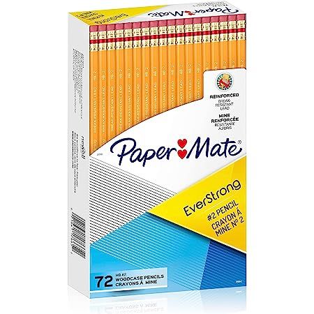 Paper Mate EverStrong 2 Pencils, Reinforced, Break-Resistant Lead When Writing, 72-Count Paper Mate Pencils, Lead Pencils, Led Pencils, Paper Mate, Wooden Pencils, Pencil Crayon, Z Arts, Pencil And Paper, Pencil Sharpener