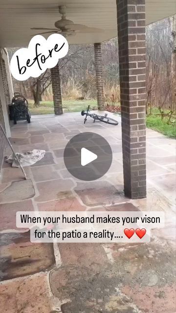 Porch Makeover Before And After, Garden Patio Tiles Ideas, Back Patio Remodel, Concrete Stencil Outdoor Patio, Paint Tile To Look Like Concrete, Paint Outdoor Tiles, Patio Renovation On A Budget, Painting Outdoor Tiles Patio, Tile On Concrete Patio