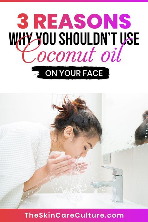 3 reasons why you shouldn’t use coconut oil on your face! Coconut Oil Eyelashes, Coconut Oil Facial, Coconut Oil Mask, Natural Botox, Coconut Oil Face Mask, Apply Coconut Oil, Coconut Oil Beauty, Best Coconut Oil, Diy Coconut Oil