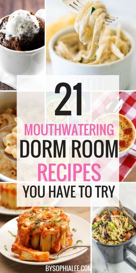 Best Microwave Meals, Dorm Room Recipes, Mug Meals, Dorm Snacks, Dorm Room Food, Dorm Cooking, Microwave Mug Recipes, College Meal, Microwave Meals